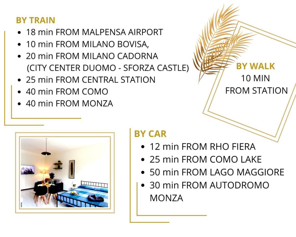 A Due Passi - 2 Milano - Como - Malpensa Aeroporto - Rho Fiera 사론노 외부 사진